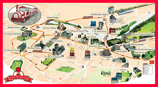Kilkenny Road Train Tours Map